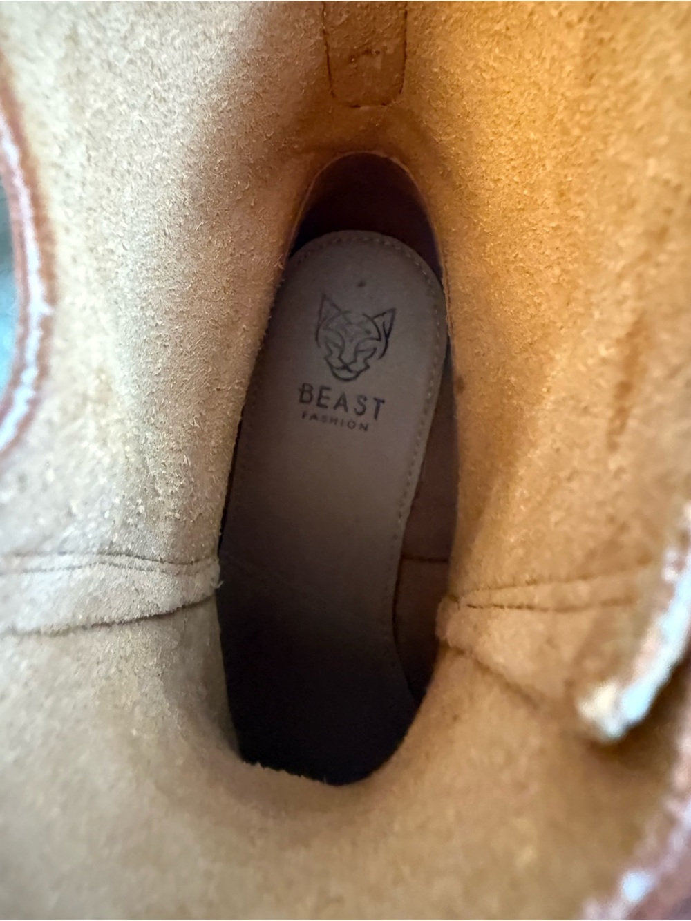 SOLD BEAST FASHION Tan/Brown Faux Cognac Leather with Moto Straps Western NWOT - Picture 8 of 11